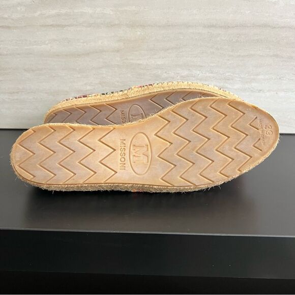 Authentic MISSONI Logo Embroidered Espadrilles Size 39 - Picture 8 of 9